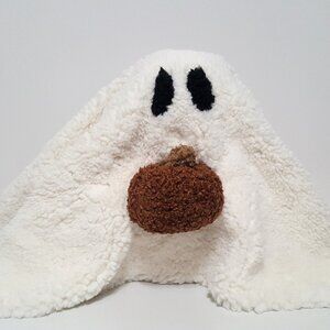 NEW Pottery Barn Gus the Halloween Ghost with Pumpkin Pillow 12" w x 13" h